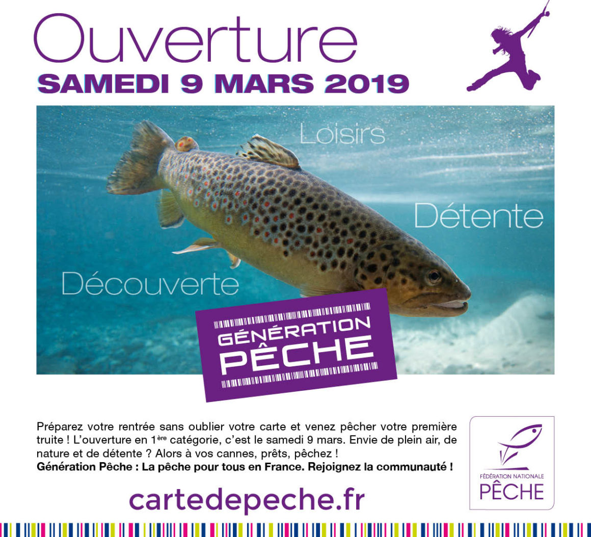 Ouverture de la truite fario et de la pêche en 1ère catégorie