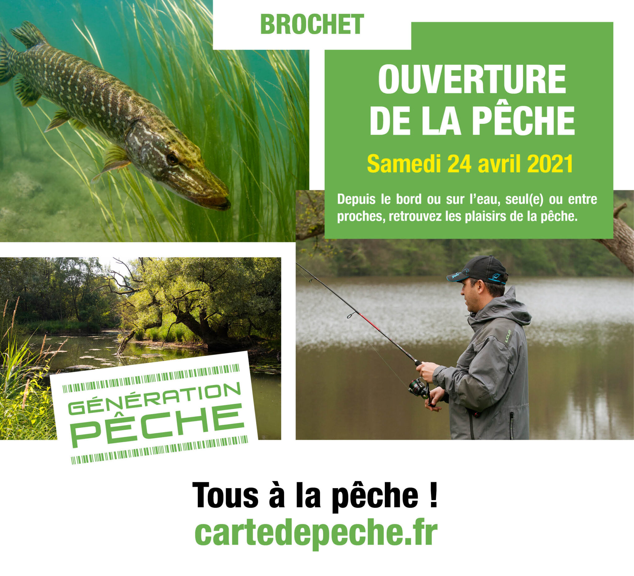L'ouverture de la pêche du brochet en 2ème catégorie, c'est le samedi 24  avril - Fédération de Pêche de l'Allier